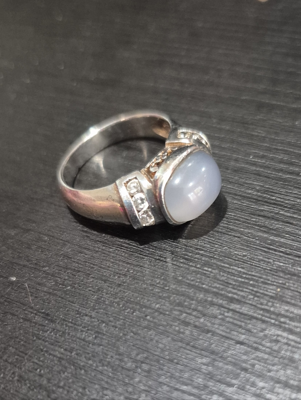 Chapal  Zenray Vintage Sterling Silver NF Ring sz 7 Moonstone?